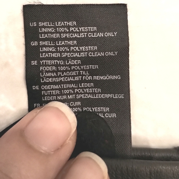 Vintage H&M Elegant Women's Genuine Leather Gloves Black Mint Condition Size XS - Picture 5 of 14